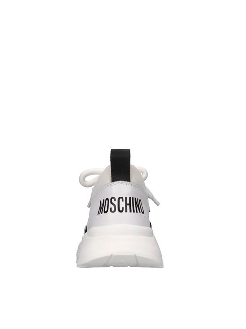 Sneakers in pelle e tessuto MOSCHINO | 80580 GINEVRABIANCO-NERO